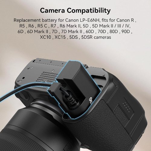 Kit de Batería Dummy Canon LP-E6NH - SmallRig 4270 12 Dummy Canon LP-E6NH