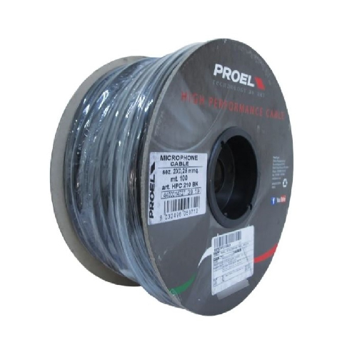 Proel HPC210BK - Cable Micrófono XLR / XLR 100mts 4 Proel HPC210BK