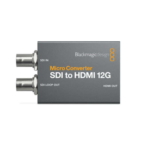 Micro Convertidor SDI a HDMI 12G con Fuente de Alimentación 4 SDI a HDMI 12G