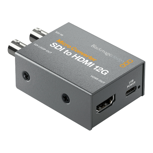 Micro Convertidor SDI a HDMI 12G con Fuente de Alimentación 3 SDI a HDMI 12G