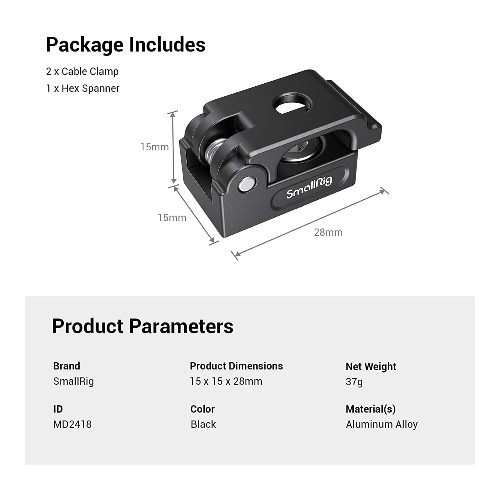 Abrazadera universal de cable - SmallRig MD2418 9 Abrazadera universal de cable