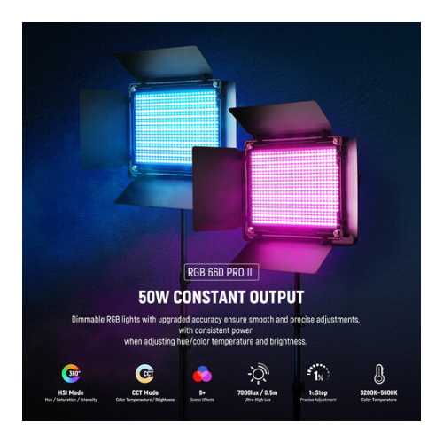 Kit de 2 luces LED RGB Neewer 660 Pro II 6 2 luces LED RGB Neewer 660 Pro II