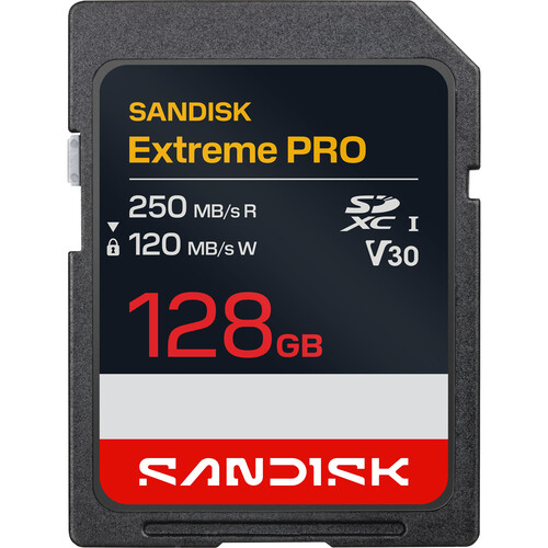 Memoria SanDisk Extreme PRO UHS-I SDXC 128GB de 250 MB/s